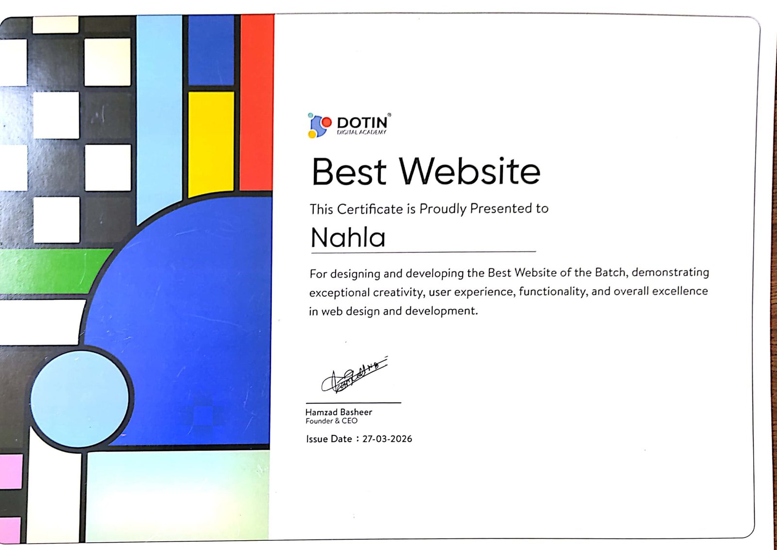 Best Website Award