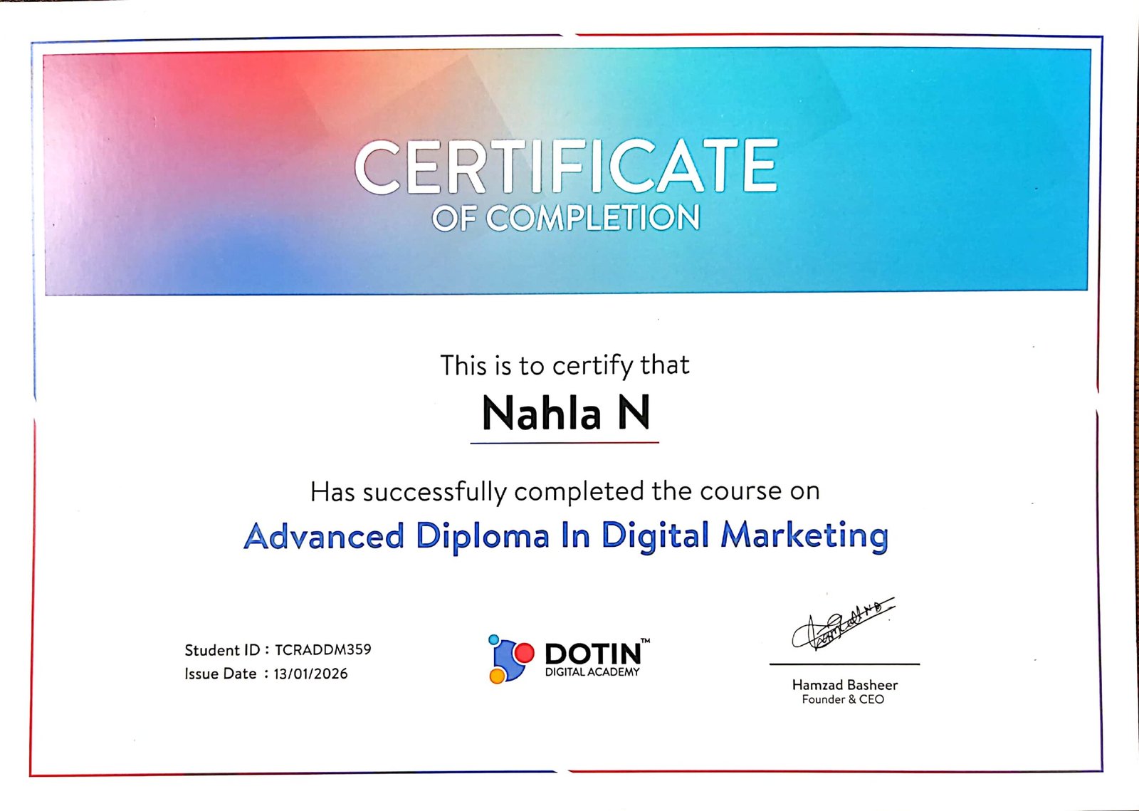 Digital Marketing Certification
